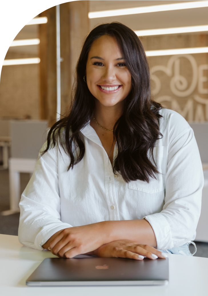 woman smiling for managed WordPress hosting